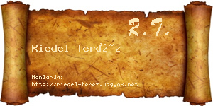 Riedel Teréz névjegykártya